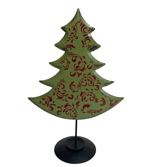 XL Holiday Tree Metal 15" Country Rustic Cottage Christmas Decor - Picture 4 of 14
